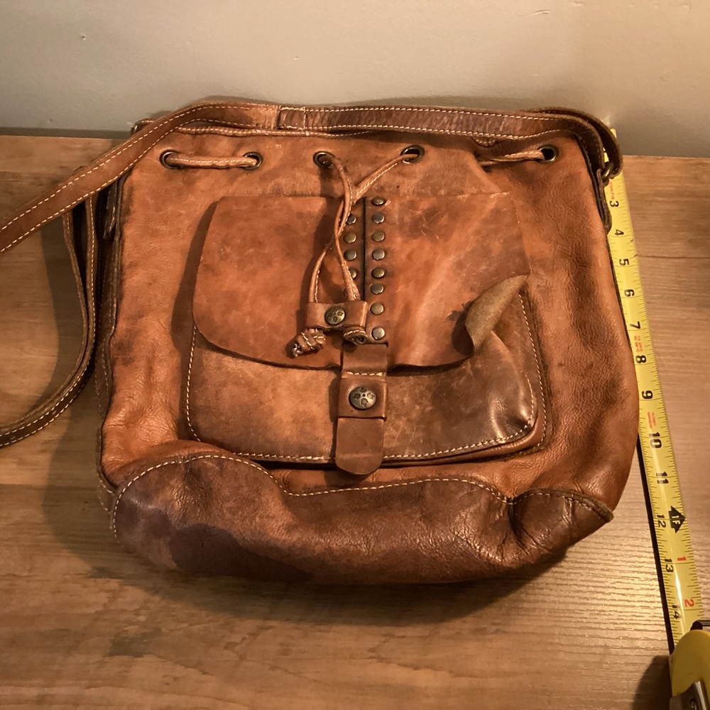 Patricia Nash Italian Drawstring Bucket Bag / Crossbody Bag
